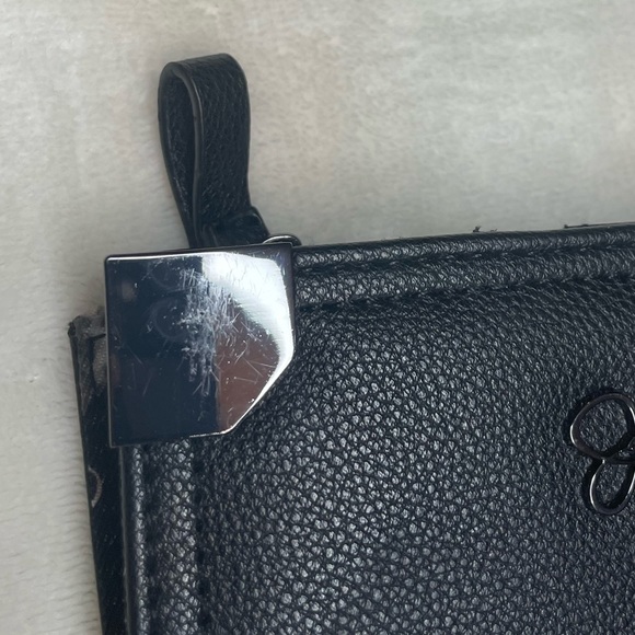 Jessica Simpson Frankie Double Gusset Bi Fold Wallet Black Large - Picture 8 of 8